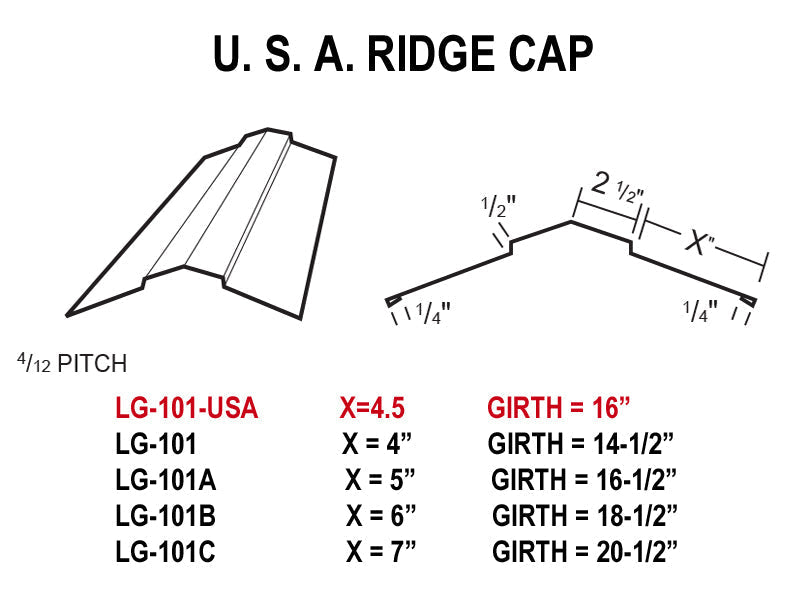 Ridge Cap - Metal Trim & Flashing - Choose from 21 Vibrant Colors!