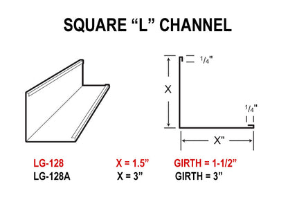 L Channel - Square - Metal Trim & Flashing Choose from 23 Colors!