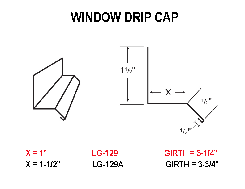 Window Trim - Drip Cap - Metal Trim & Flashing - Choose Your Colors ...